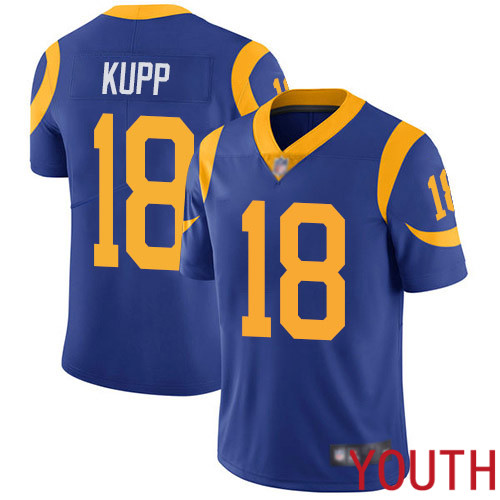 Los Angeles Rams Limited Royal Blue Youth Cooper Kupp Alternate Jersey NFL Football #18 Vapor Untouchable->youth nfl jersey->Youth Jersey